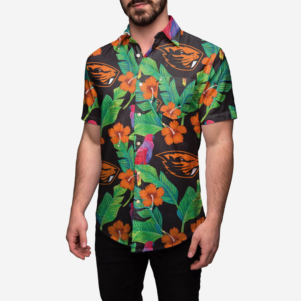 Oregon State Beavers Floral Button Up Shirt FOCO 2XL - FOCO.com