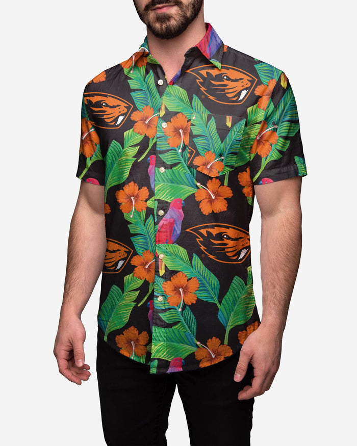 Oregon State Beavers Floral Button Up Shirt FOCO S - FOCO.com