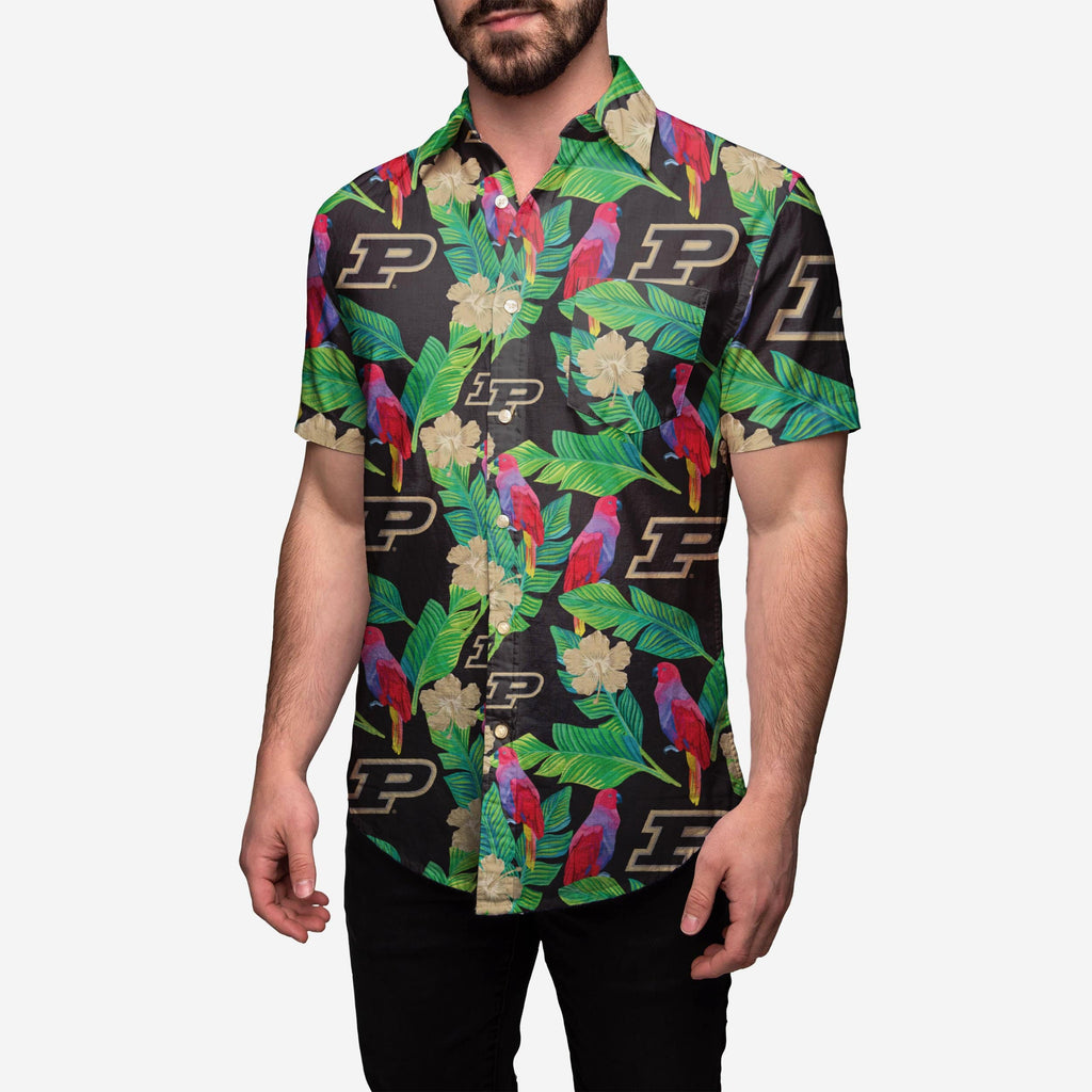 Purdue Boilermakers Floral Button Up Shirt FOCO 2XL - FOCO.com