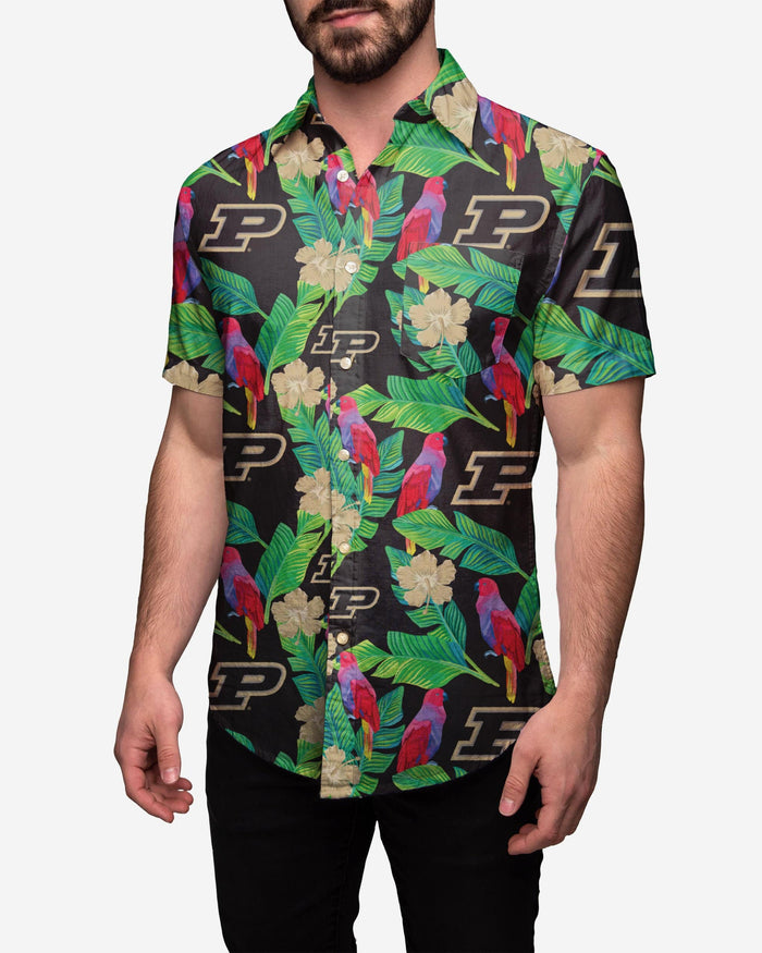 Purdue Boilermakers Floral Button Up Shirt FOCO S - FOCO.com