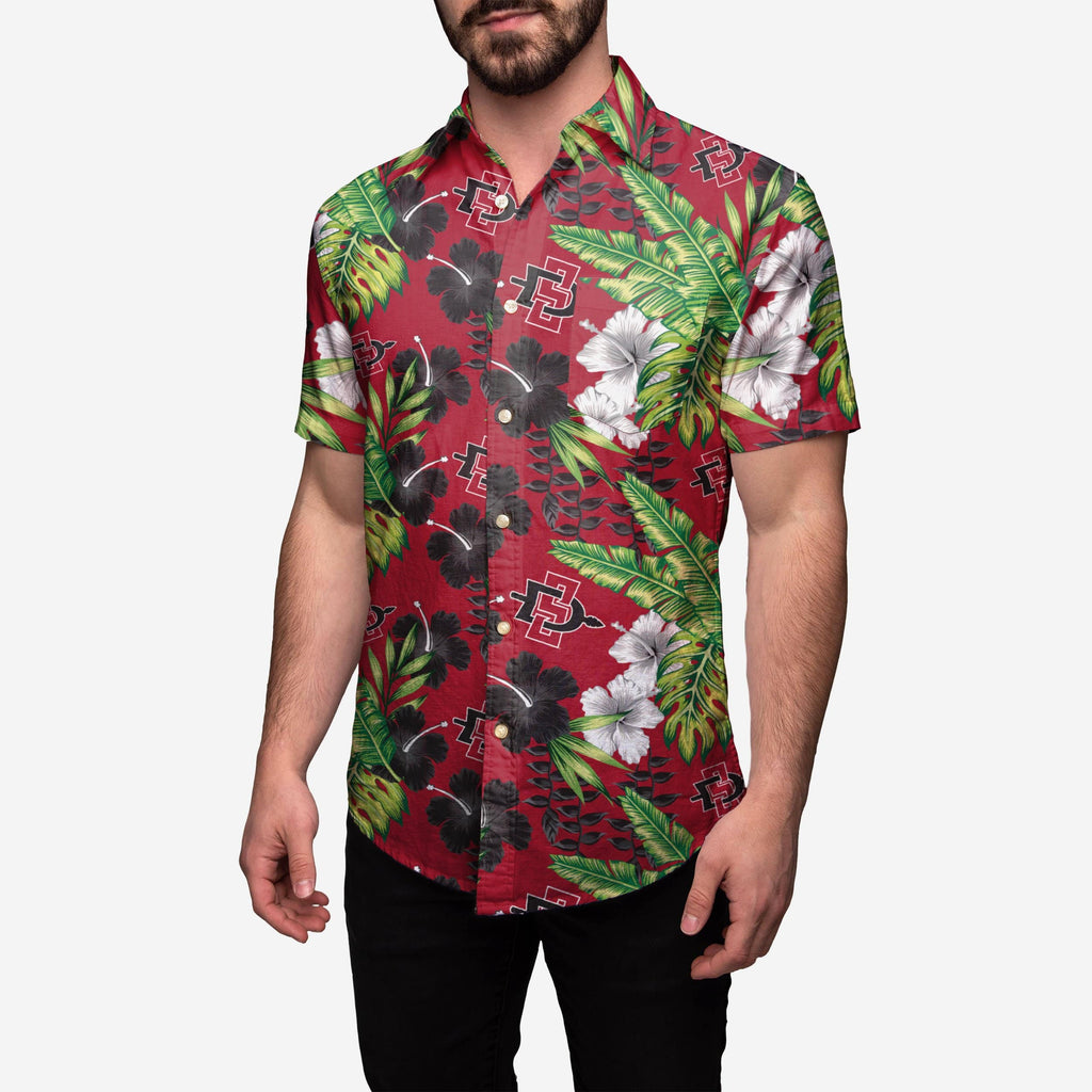 San Diego State Aztecs Floral Button Up Shirt FOCO 2XL - FOCO.com