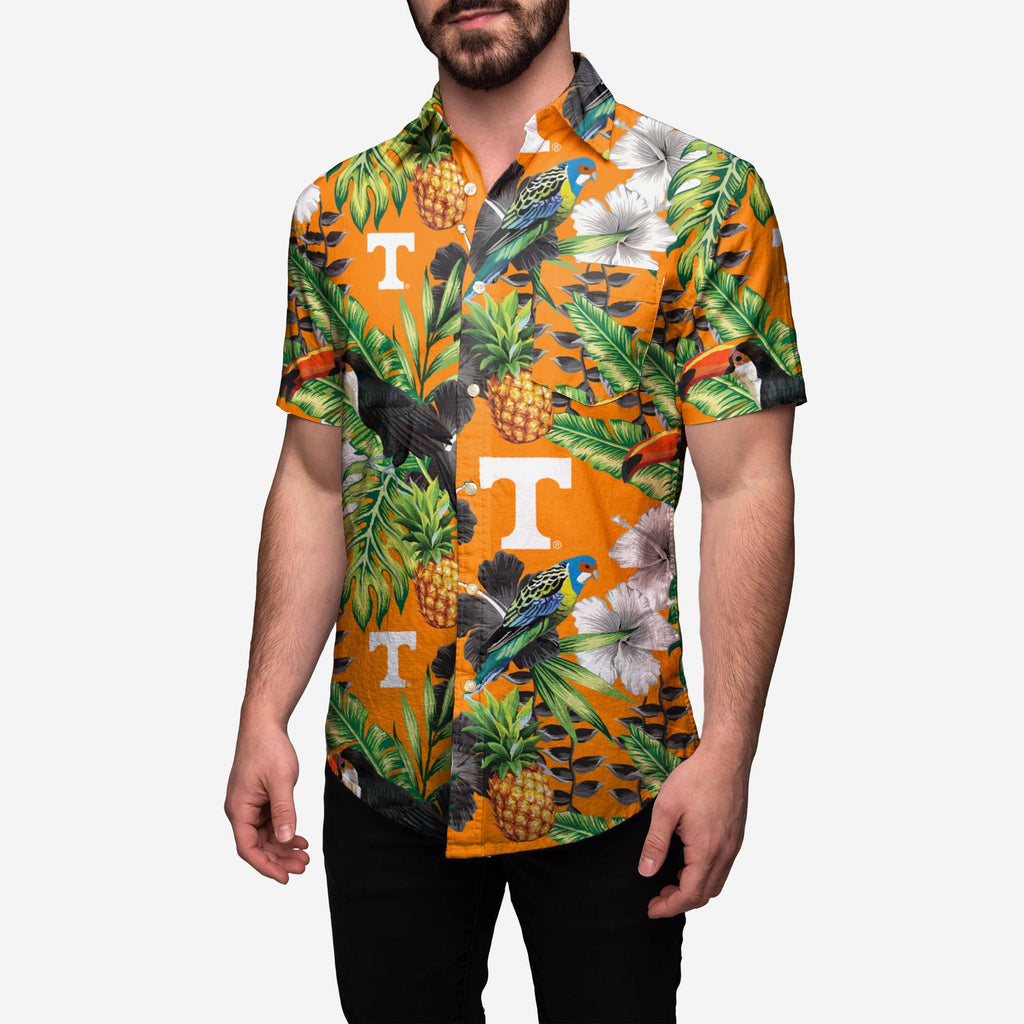 Tennessee Volunteers Floral Button Up Shirt FOCO S - FOCO.com