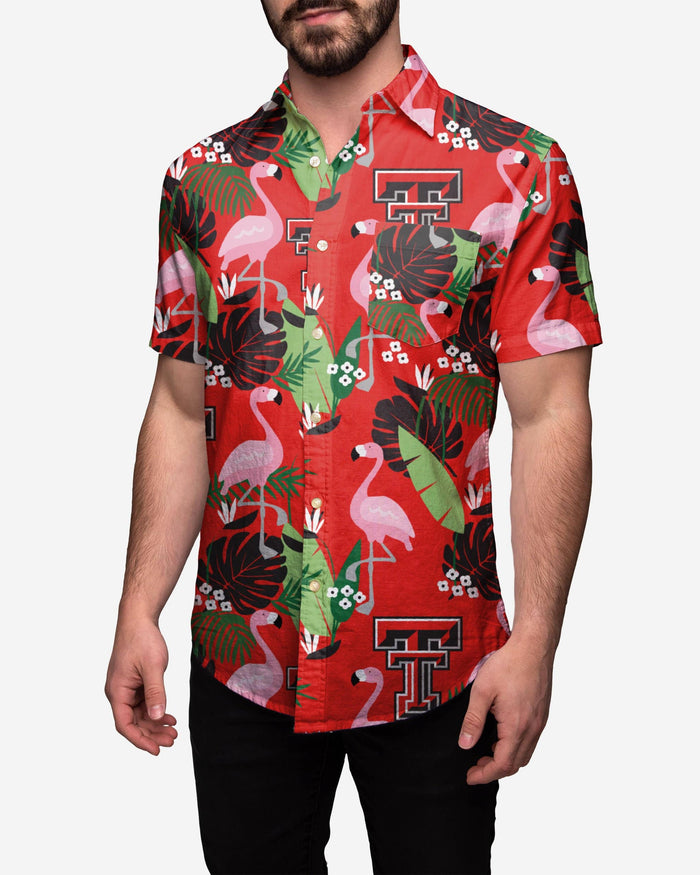 Texas Tech Red Raiders Floral Button Up Shirt FOCO S - FOCO.com