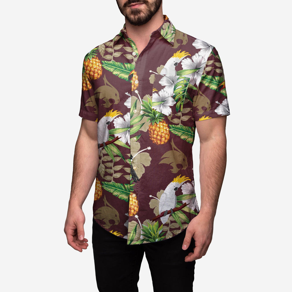 Texas State Bobcats Floral Button Up Shirt FOCO S - FOCO.com