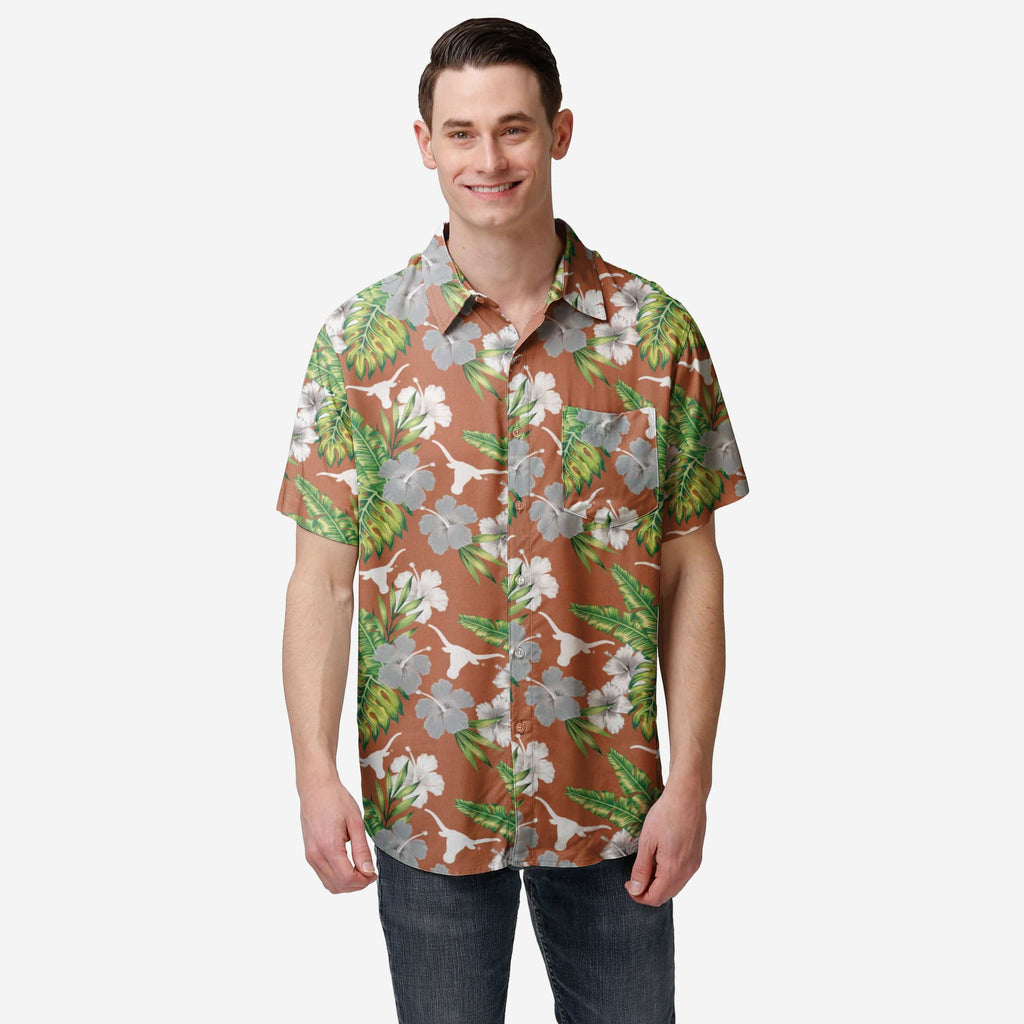 Texas Longhorns Original Floral Button Up Shirt FOCO S - FOCO.com