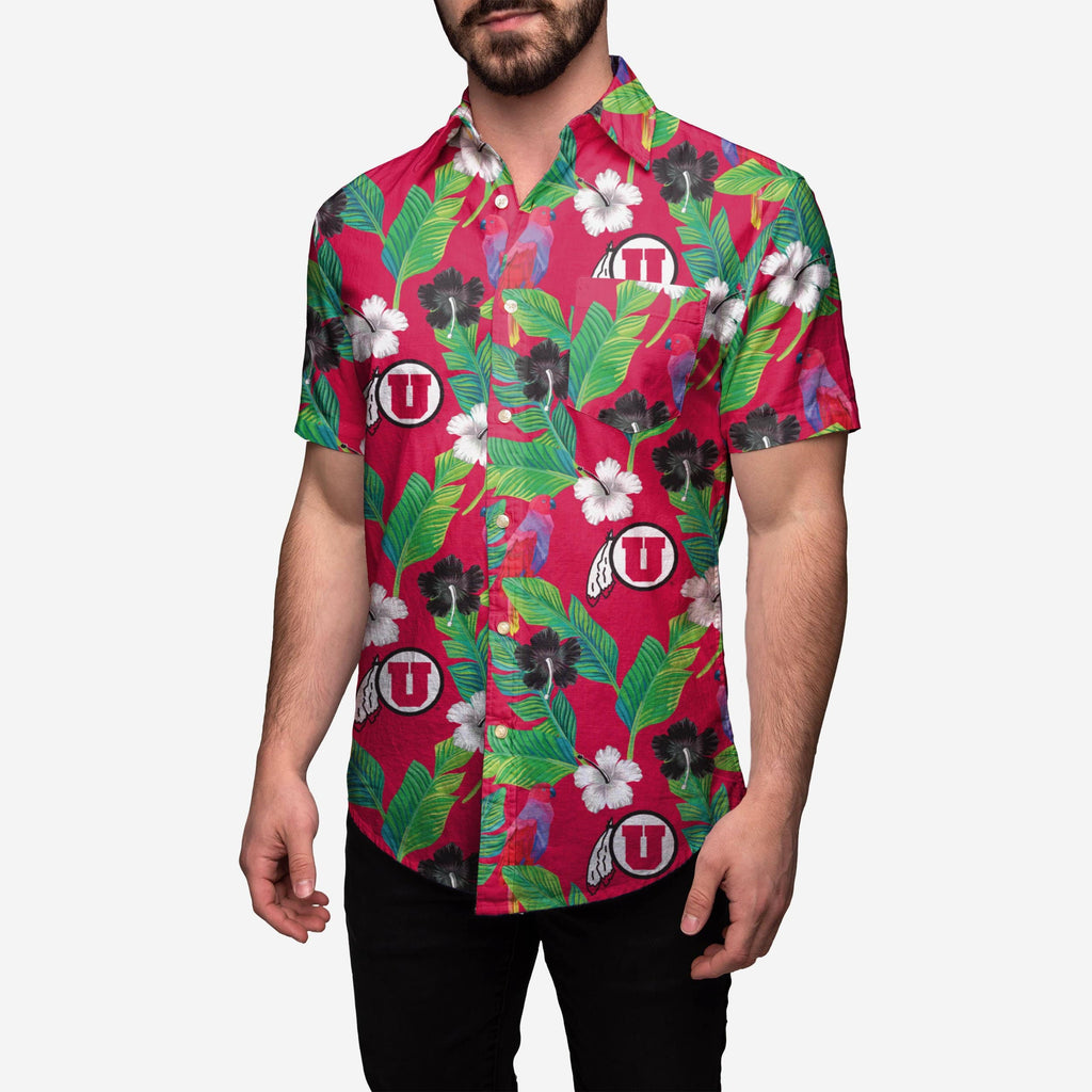 Utah Utes Floral Original Button Up Shirt FOCO S - FOCO.com