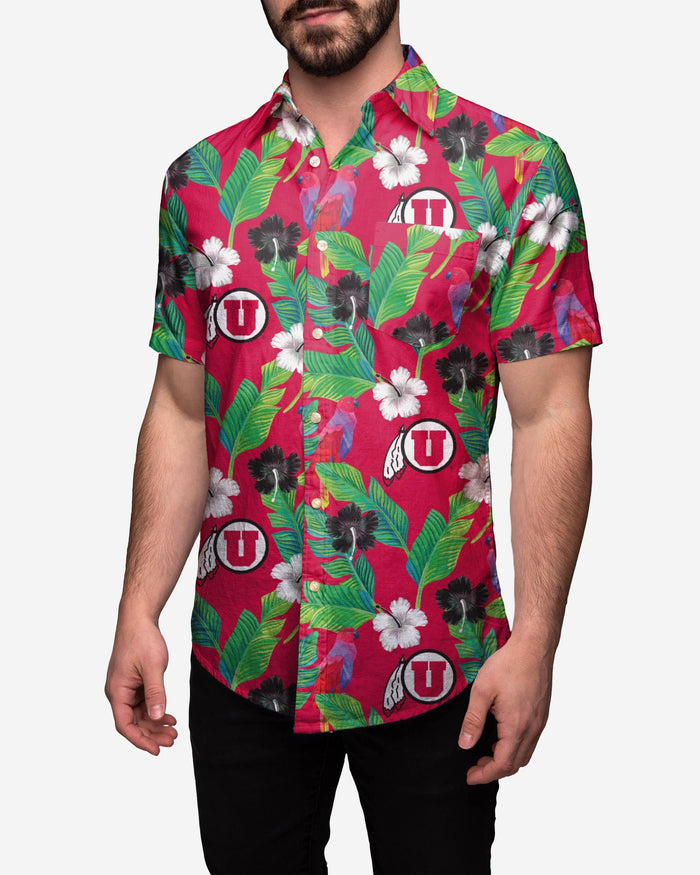 Utah Utes Floral Original Button Up Shirt FOCO S - FOCO.com