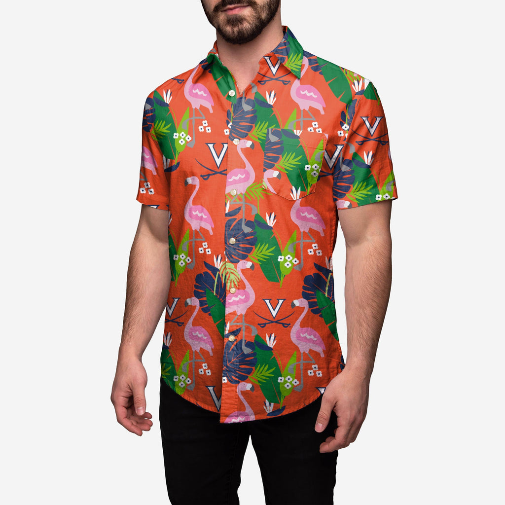 Virginia Cavaliers Original Floral Button Up Shirt FOCO S - FOCO.com