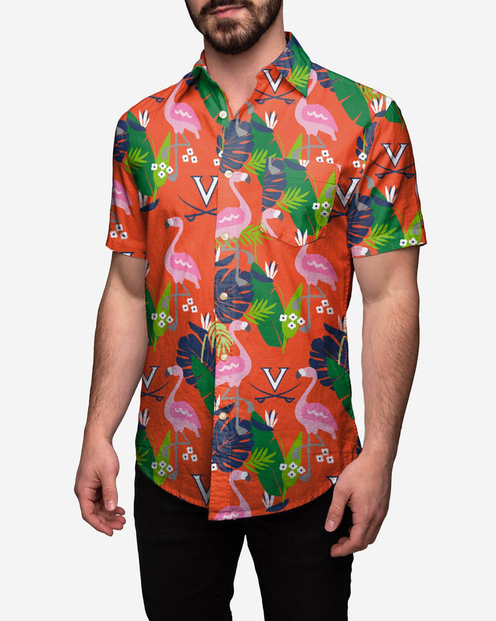 Virginia Cavaliers Original Floral Button Up Shirt FOCO S - FOCO.com