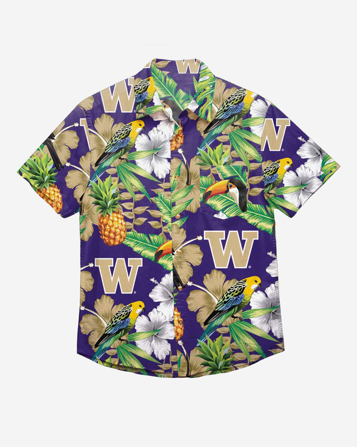 Washington Huskies Floral Button Up Shirt FOCO - FOCO.com