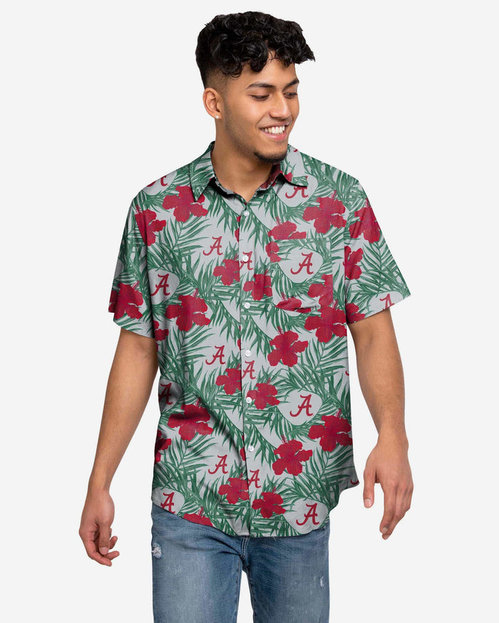 Alabama Crimson Tide Hibiscus Button Up Shirt FOCO S - FOCO.com