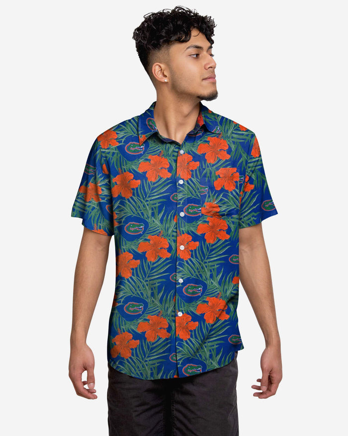 Florida Gators Hibiscus Button Up Shirt FOCO S - FOCO.com