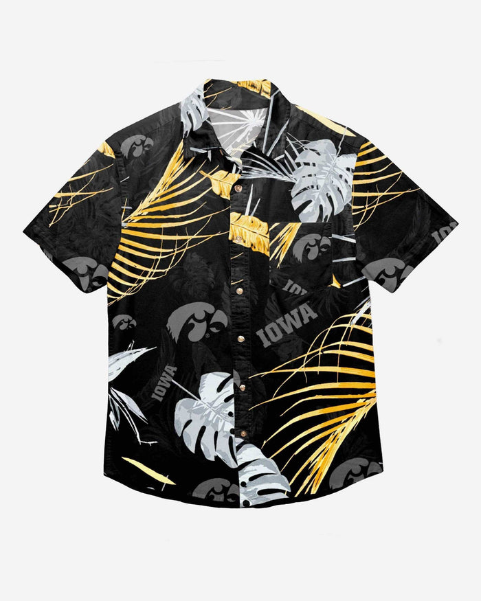 Iowa Hawkeyes Neon Palm Button Up Shirt FOCO - FOCO.com