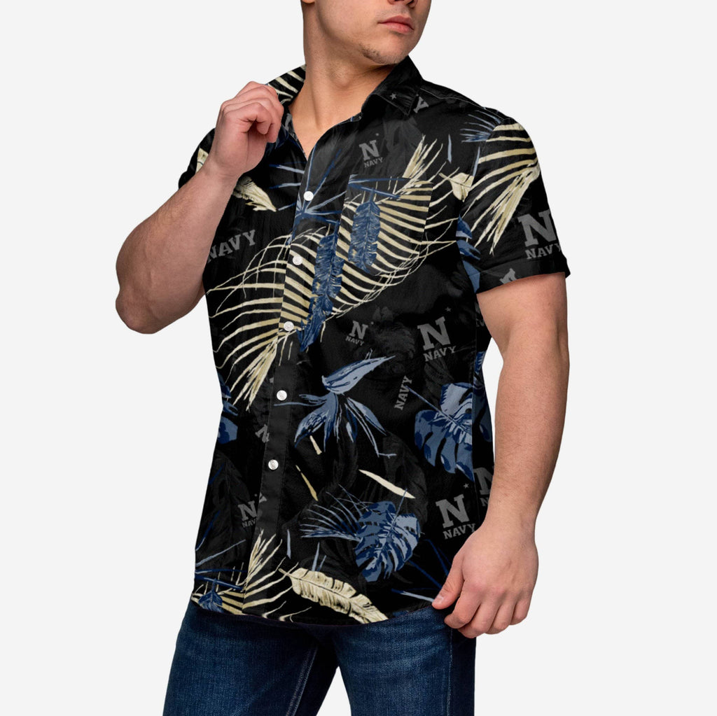 Navy Midshipmen Neon Palm Button Up Shirt FOCO S - FOCO.com