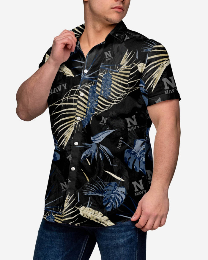 Navy Midshipmen Neon Palm Button Up Shirt FOCO S - FOCO.com