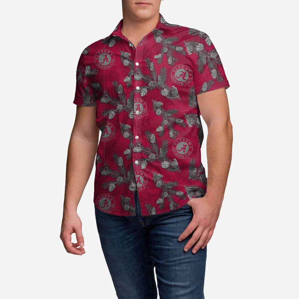 Alabama Crimson Tide Pinecone Button Up Shirt FOCO S - FOCO.com