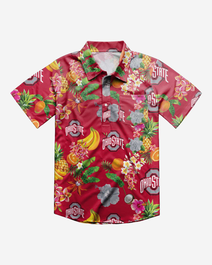 Ohio State Buckeyes Fruit Flair Short Sleeve Polo Shirt FOCO - FOCO.com