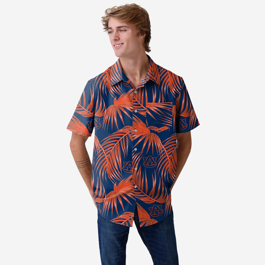 Auburn Tigers Hawaiian Button Up Shirt FOCO S - FOCO.com