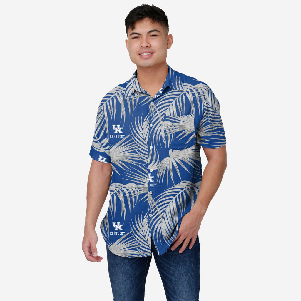 Kentucky Wildcats Hawaiian Button Up Shirt FOCO S - FOCO.com