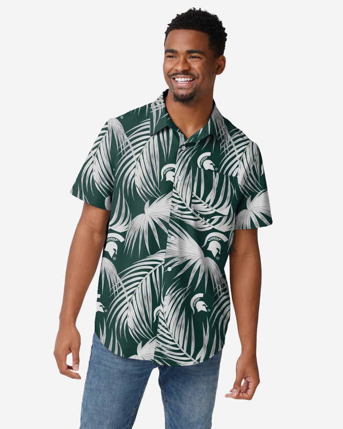 Michigan State Spartans Hawaiian Button Up Shirt FOCO S - FOCO.com