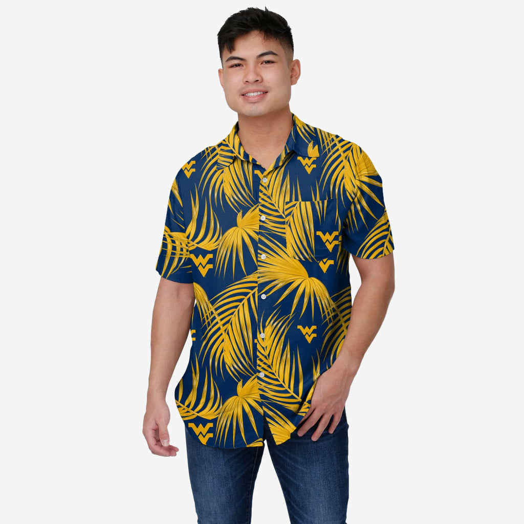 West Virginia Mountaineers Hawaiian Button Up Shirt FOCO S - FOCO.com