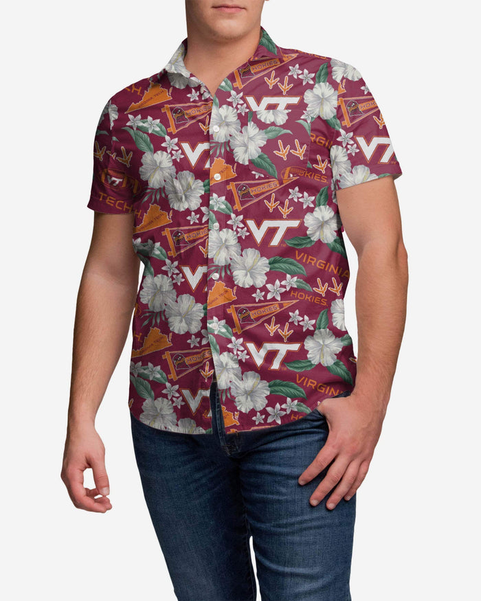 Virginia Tech Hokies City Style Button Up Shirt FOCO S - FOCO.com