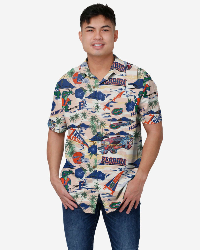 Florida Gators Thematic Stadium Print Button Up Shirt FOCO S - FOCO.com