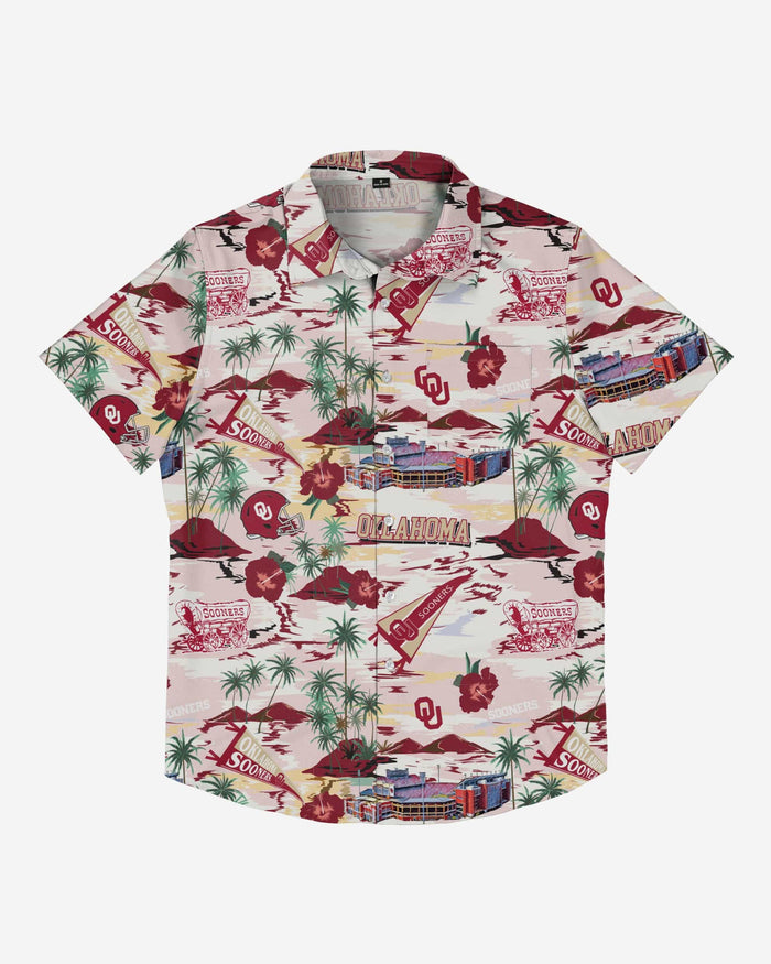 Oklahoma Sooners Thematic Stadium Print Button Up Shirt FOCO - FOCO.com