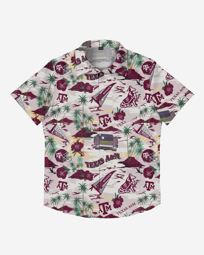 Texas A&M Aggies Thematic Stadium Print Button Up Shirt FOCO - FOCO.com