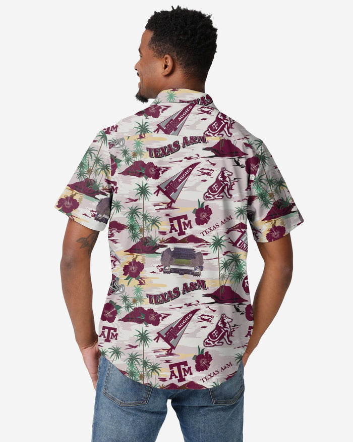 Texas A&M Aggies Thematic Stadium Print Button Up Shirt FOCO - FOCO.com