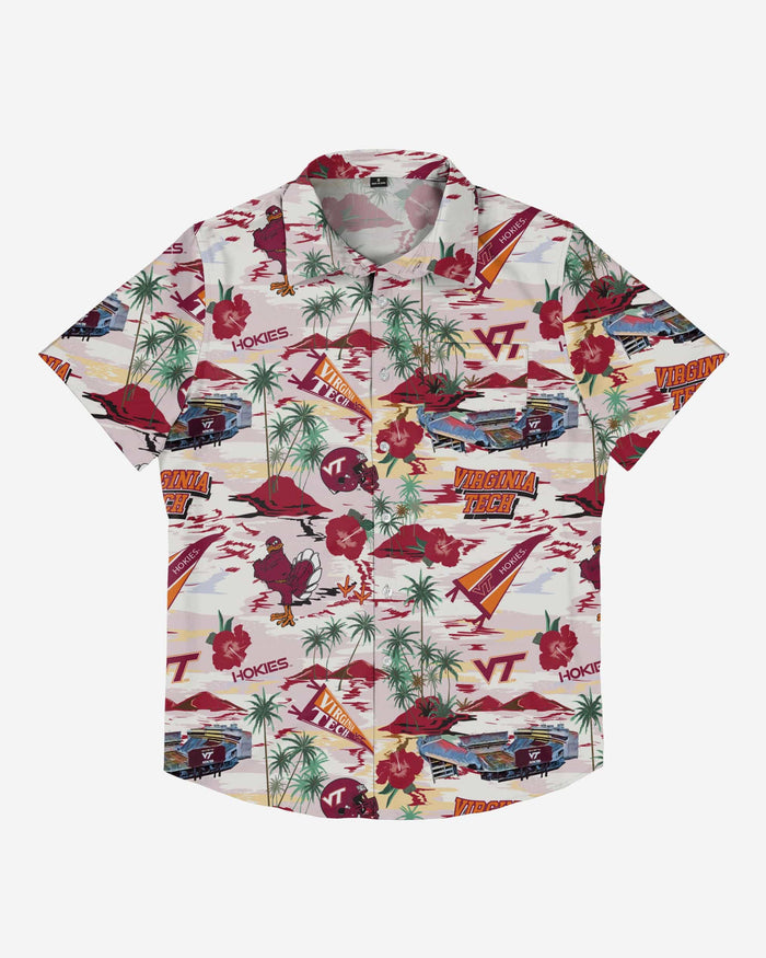 Virginia Tech Hokies Thematic Stadium Print Button Up Shirt FOCO - FOCO.com