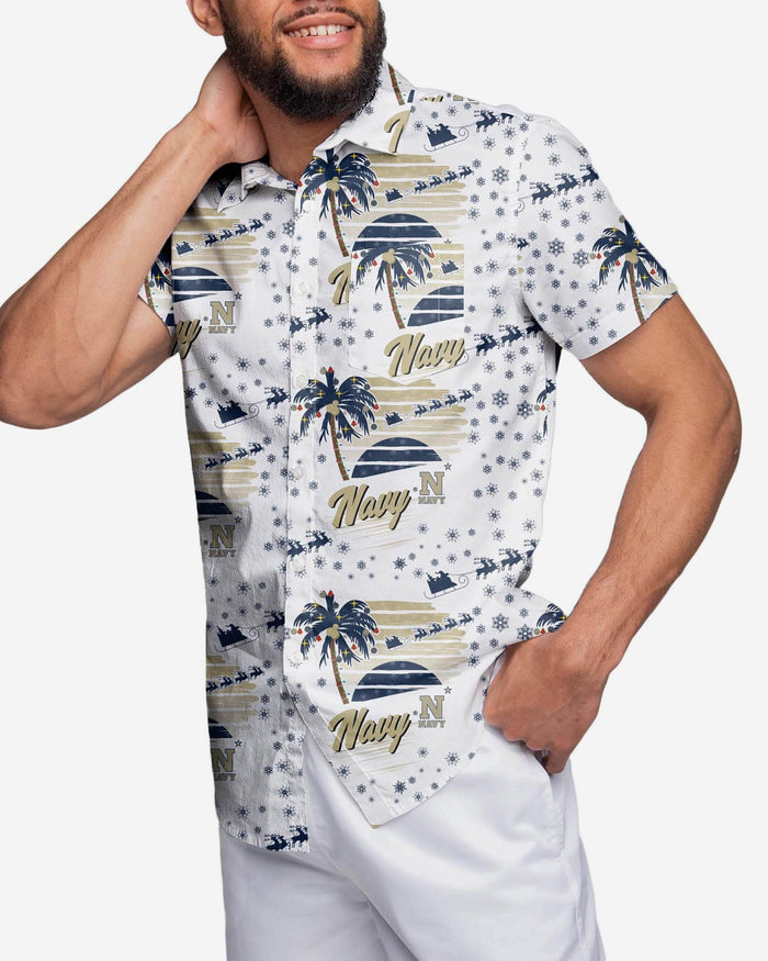 Navy Midshipmen Winter Tropical Button Up Shirt FOCO S - FOCO.com