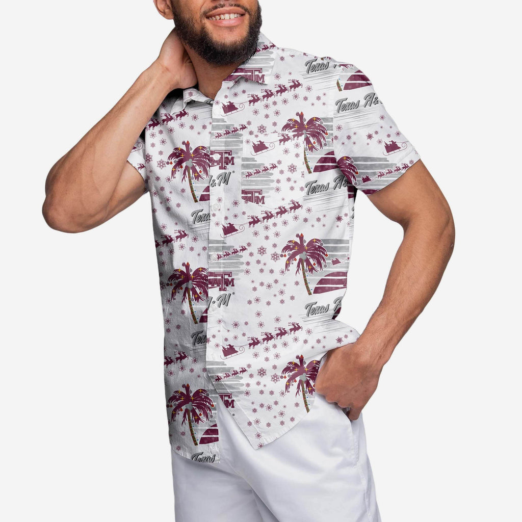 Texas A&M Aggies Winter Tropical Button Up Shirt FOCO M - FOCO.com