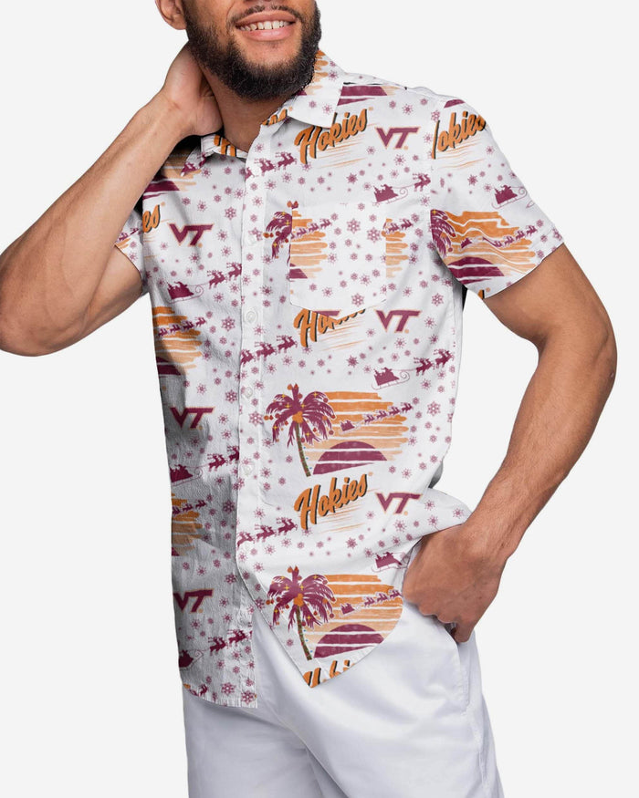 Virginia Tech Hokies Winter Tropical Button Up Shirt FOCO S - FOCO.com