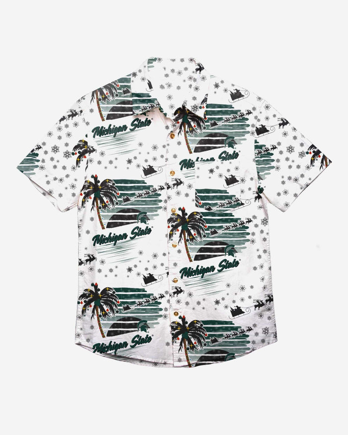 Michigan State Spartans Winter Tropical Button Up Shirt FOCO - FOCO.com