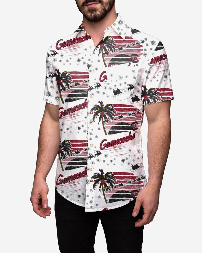 South Carolina Gamecocks Winter Tropical Button Up Shirt FOCO S - FOCO.com