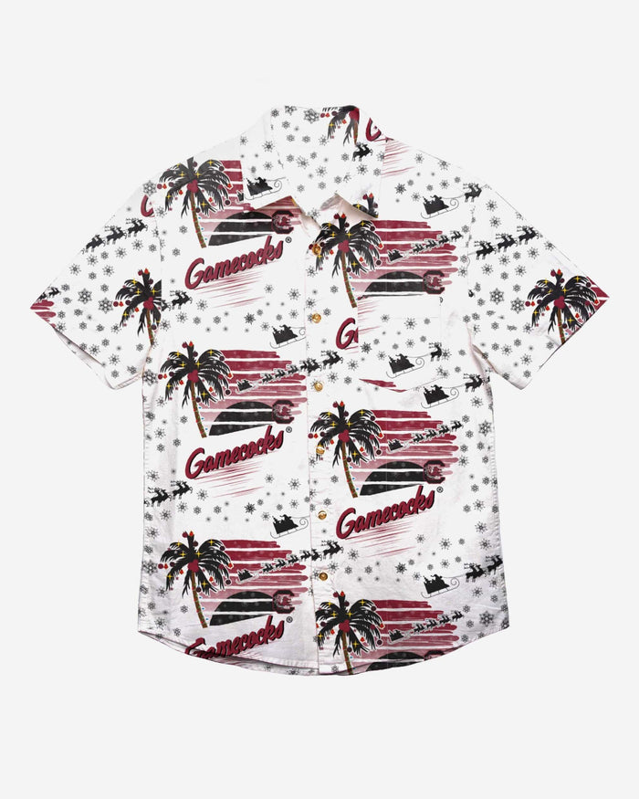 South Carolina Gamecocks Winter Tropical Button Up Shirt FOCO - FOCO.com