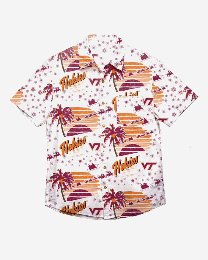 Virginia Tech Hokies Winter Tropical Button Up Shirt FOCO - FOCO.com