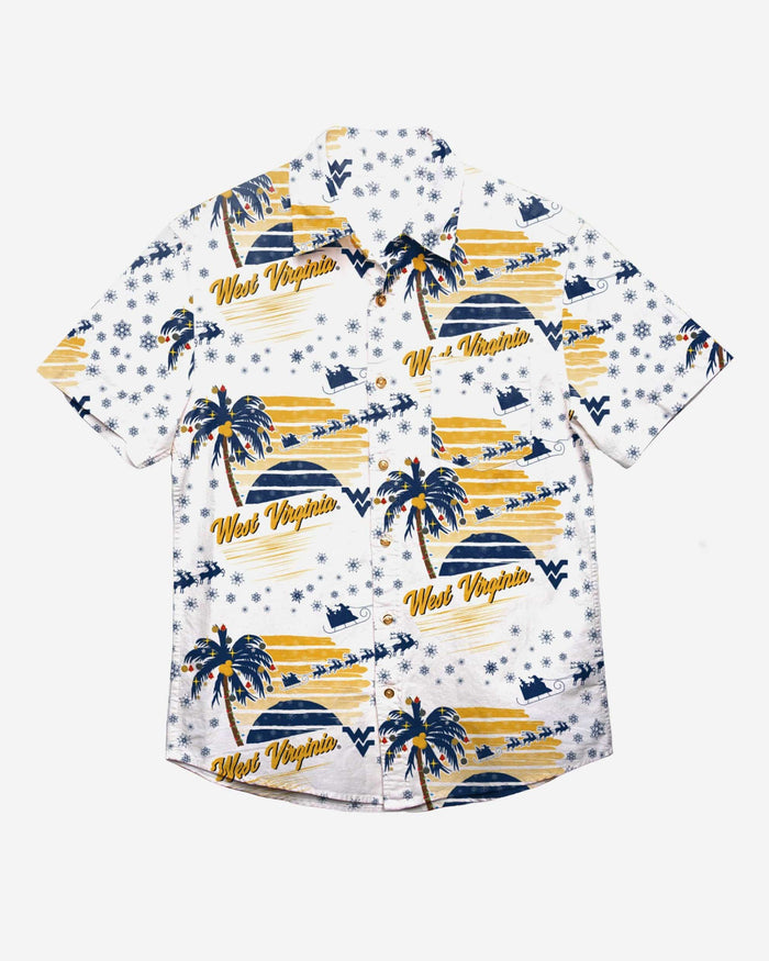 West Virginia Mountaineers Winter Tropical Button Up Shirt FOCO - FOCO.com