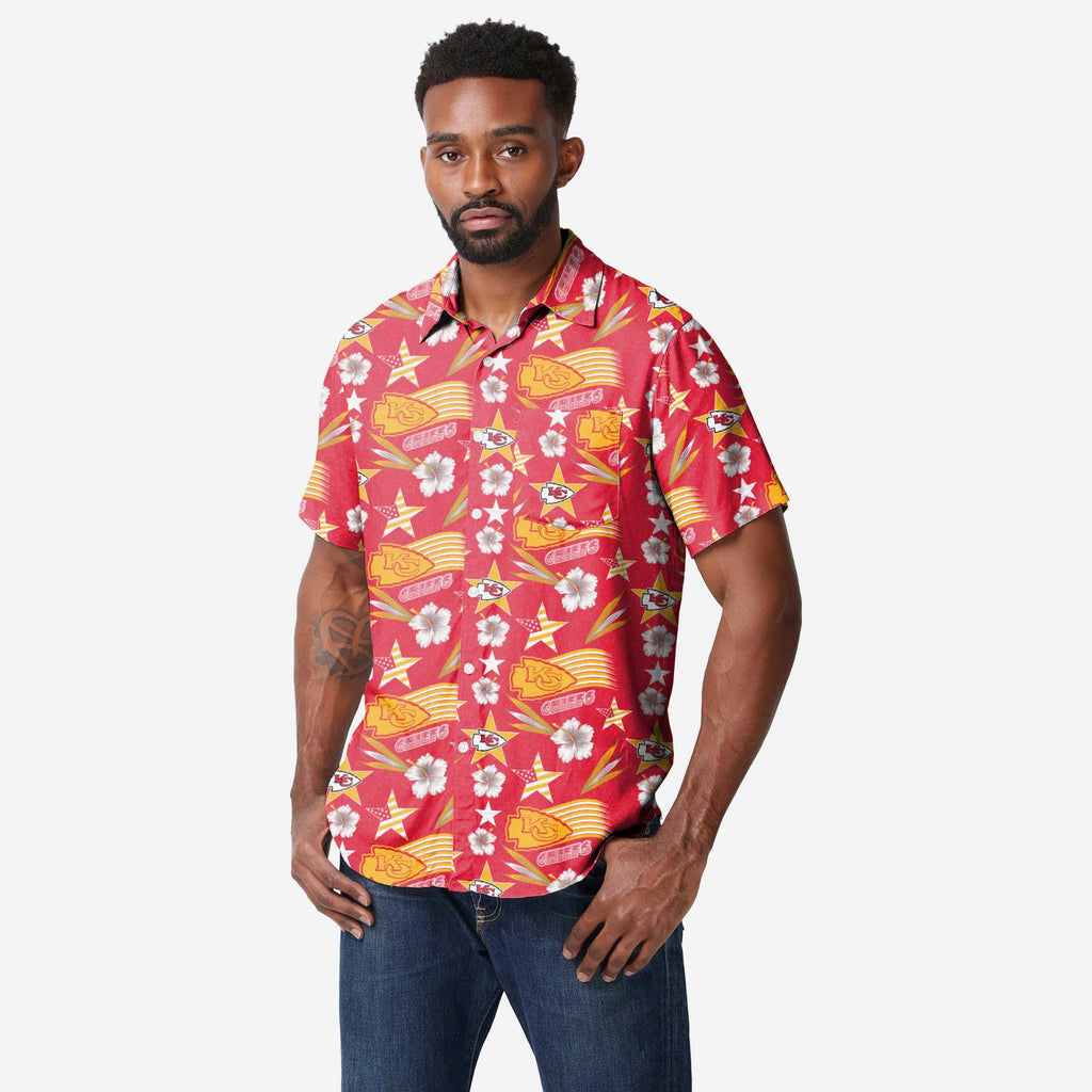 Kansas City Chiefs Americana Button Up Shirt FOCO S - FOCO.com