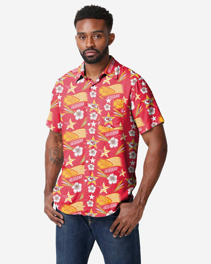 Kansas City Chiefs Americana Button Up Shirt FOCO S - FOCO.com