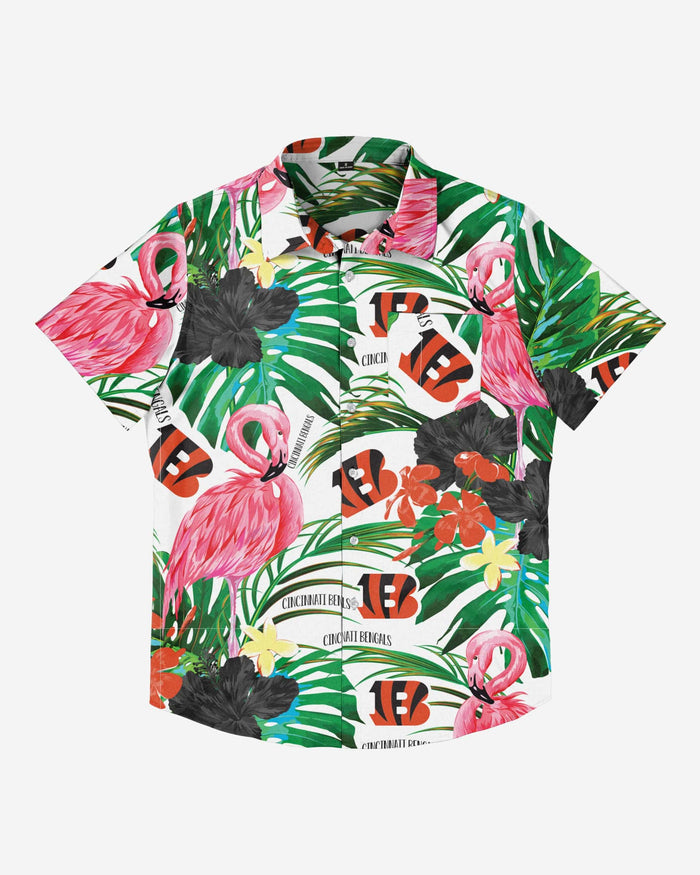 Cincinnati Bengals Flamingo Button Up Shirt FOCO - FOCO.com