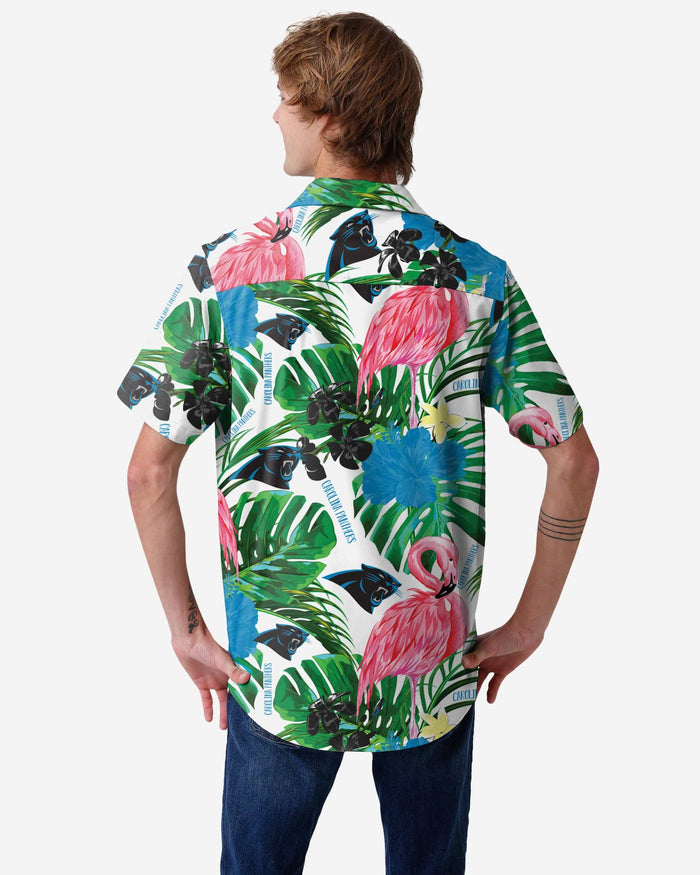 Carolina Panthers Flamingo Button Up Shirt FOCO - FOCO.com