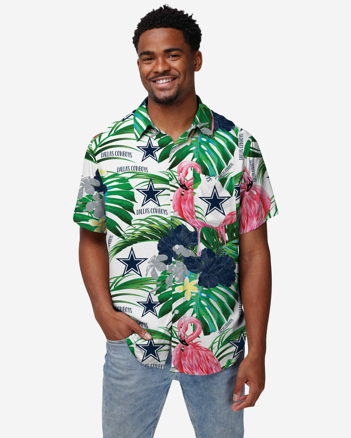 Dallas Cowboys Flamingo Button Up Shirt FOCO S - FOCO.com