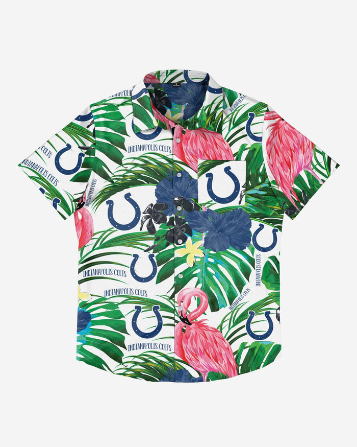 Indianapolis Colts Flamingo Button Up Shirt FOCO - FOCO.com