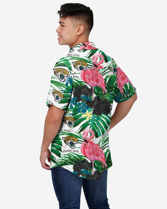 Jacksonville Jaguars Flamingo Button Up Shirt FOCO - FOCO.com