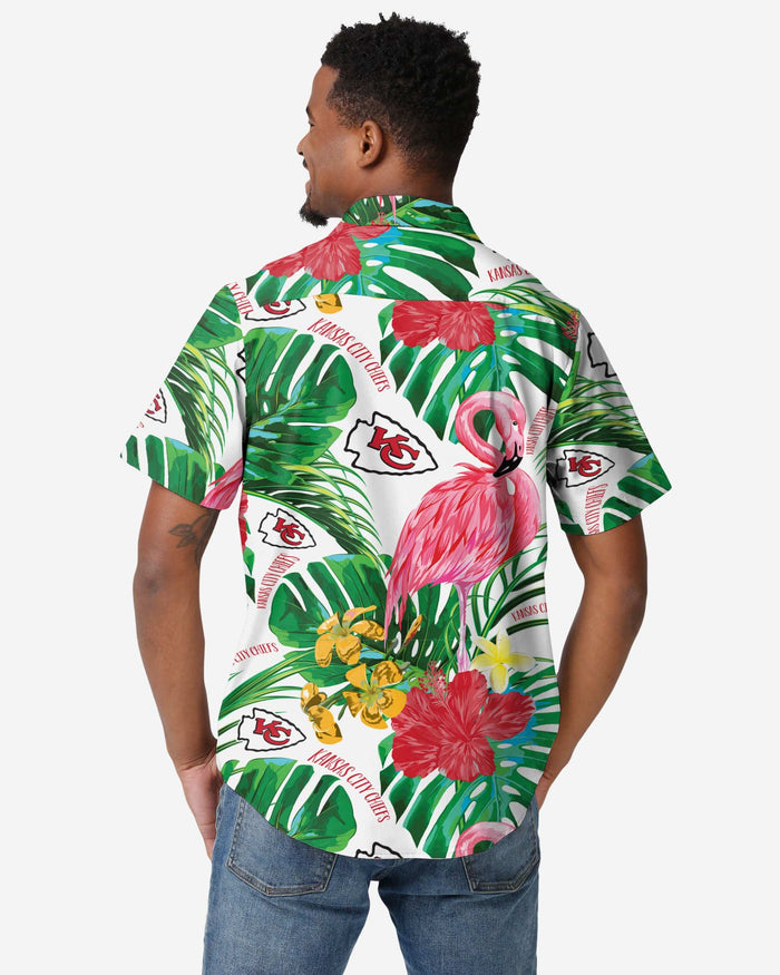 Kansas City Chiefs Flamingo Button Up Shirt FOCO - FOCO.com