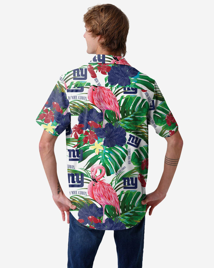 New York Giants Flamingo Button Up Shirt FOCO - FOCO.com