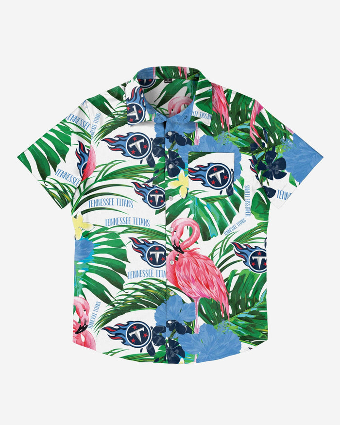 Tennessee Titans Flamingo Button Up Shirt FOCO - FOCO.com