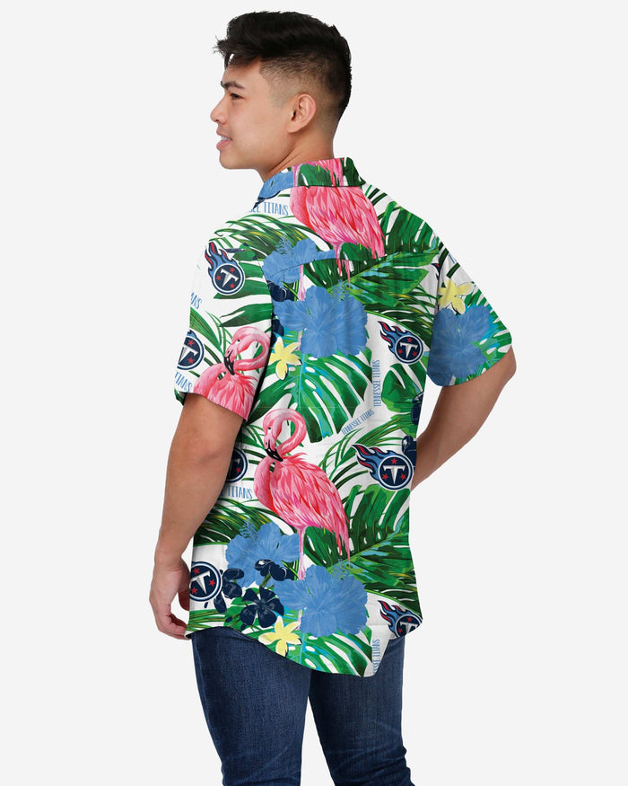 Tennessee Titans Flamingo Button Up Shirt FOCO - FOCO.com